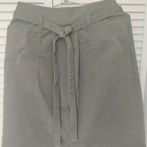 GAP Olive Green A-Line Belted Skirt - Size 6